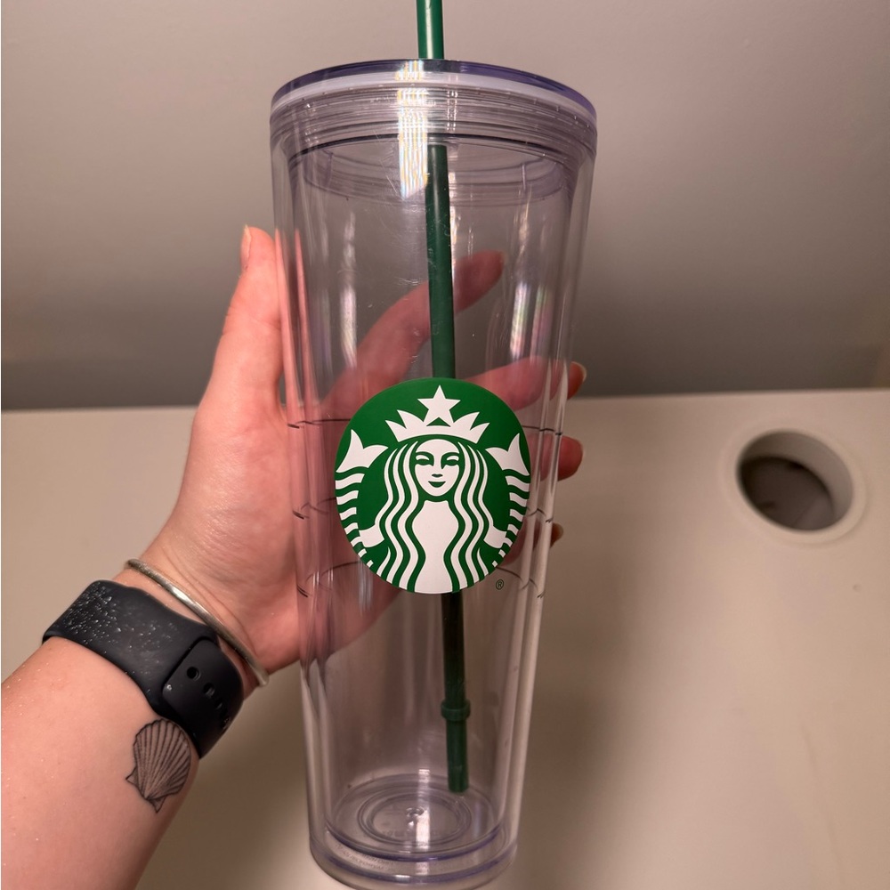 clear starbucks tumbler